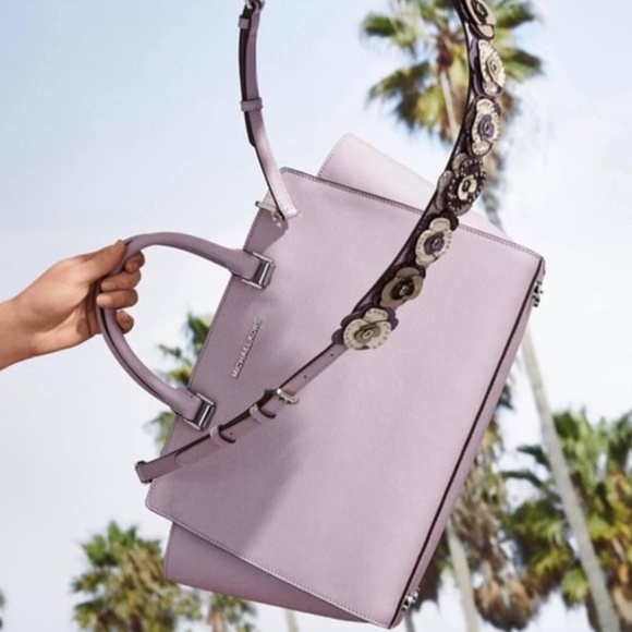 Michael Kors Handbags - Michael Kors large Selma Top Zip Satchel Lilac NWT